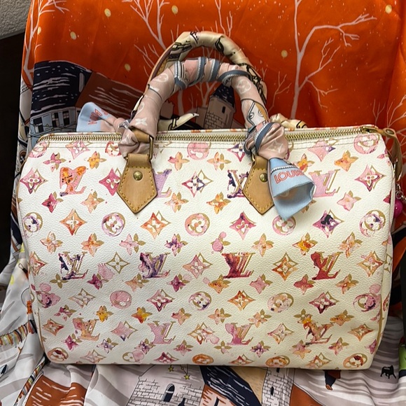 Louis Vuitton Limited Edition Monogram Watercolor Aquarelle Speedy 35 - Picture 1 of 13